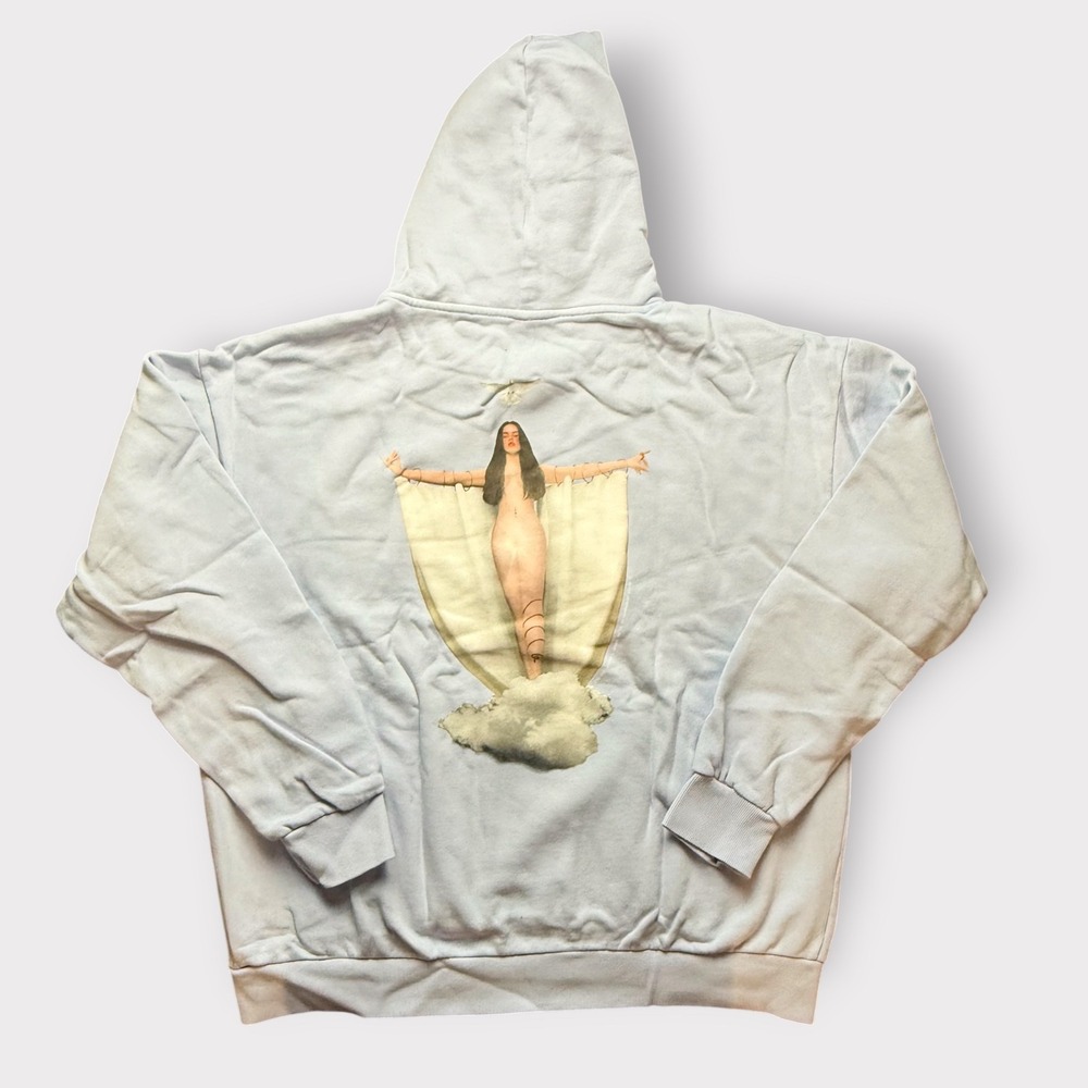 Rosalia El Mal Querer 5th Anniversary Hoodie Light Blue Graphic 2X Ceremony Rose